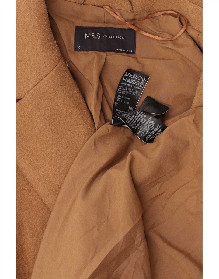 Marks & Spencer Manteau surdimensionné pour femme UK 10 Petit Marron Polyester