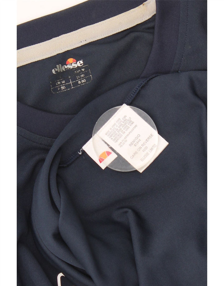 ELLESSE T-Shirt Graphique Homme Bleu Marine Moyen Polyester