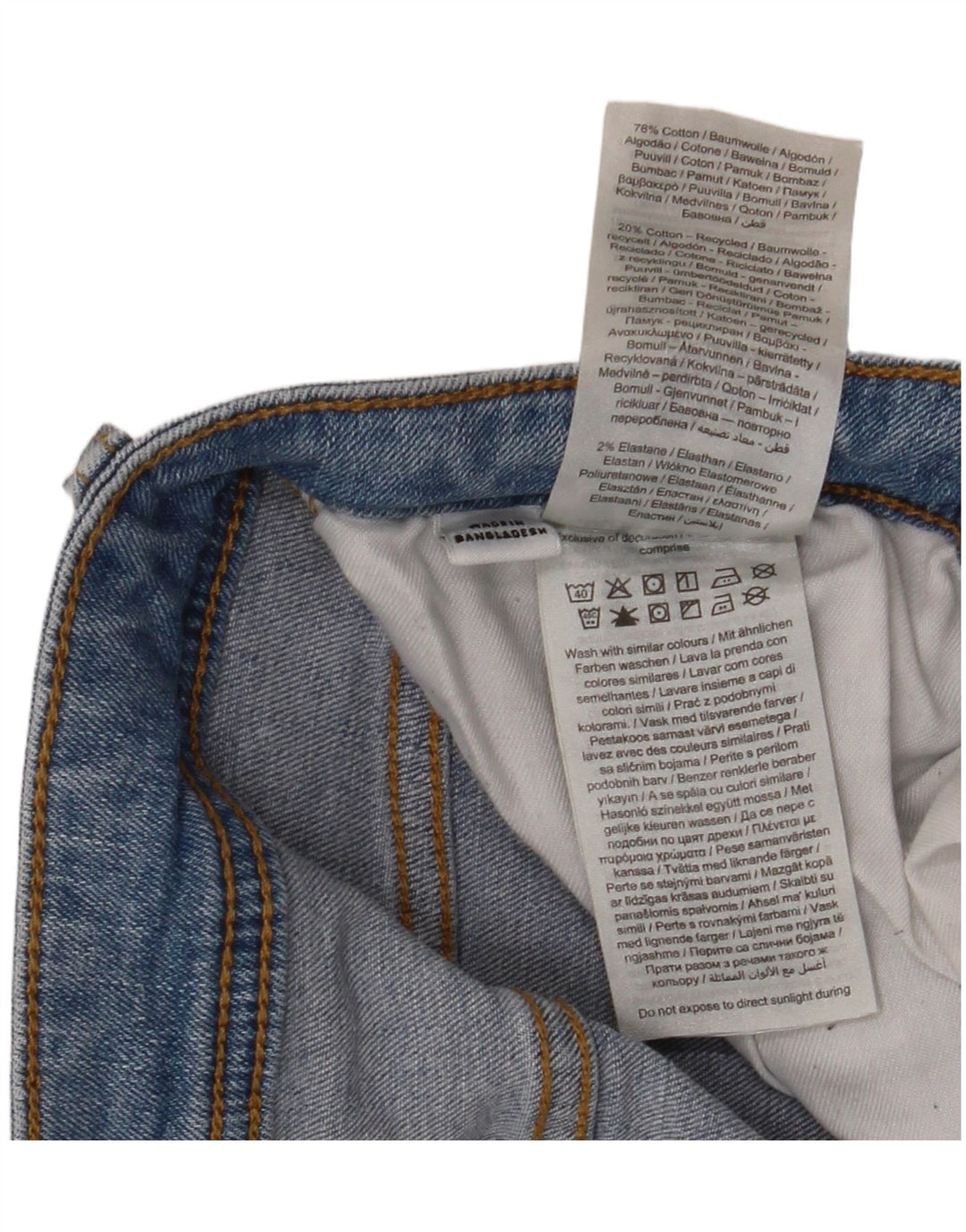 Jack & Jones Jean Slim Femme W32 L32 Bleu Coton