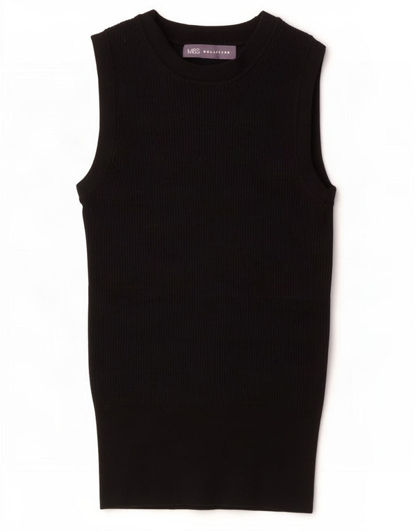Marks & Spencer Débardeur pour femme UK 8 Small Noir Viscose