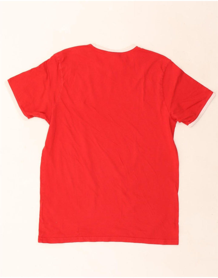 Ellesse T-Shirt Graphique Haut Large Rouge Coton Homme