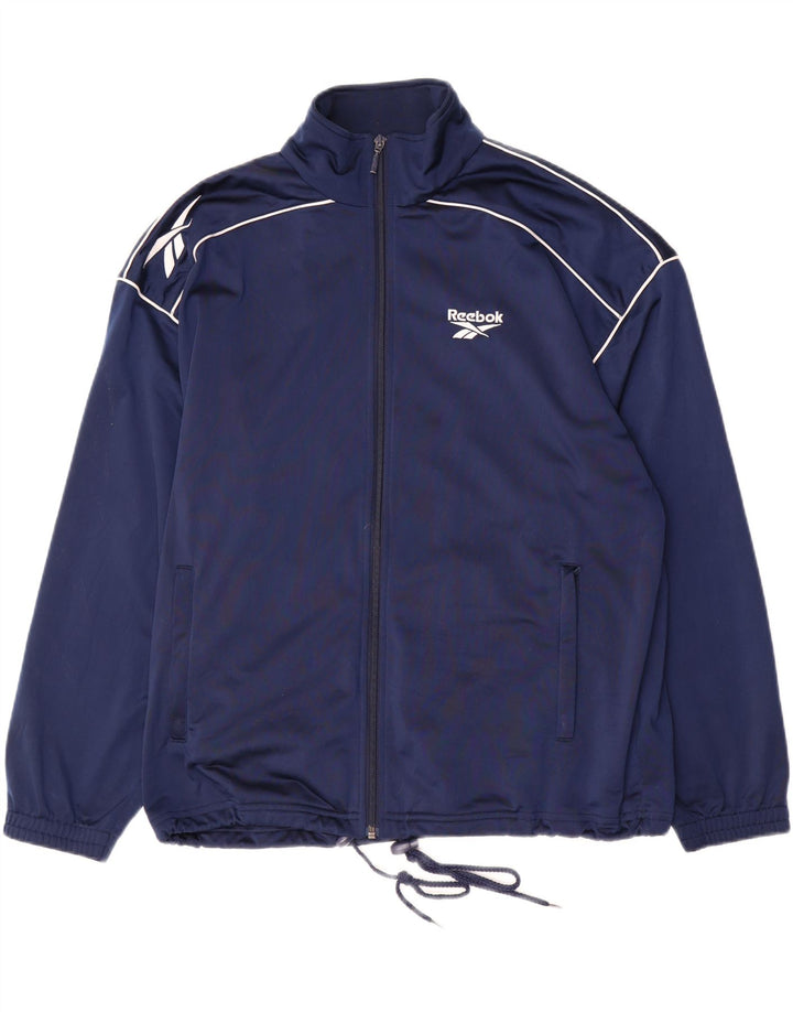REEBOK Veste de survêtement coupe ample pour homme Petit bleu marine Polyester