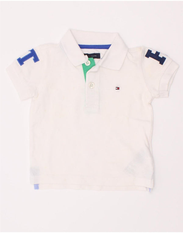 Tommy Hilfiger Polo graphique bébé garçon 6-9 mois blanc coton