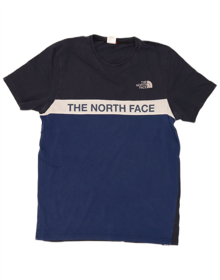 THE NORTH FACE T-shirt graphique pour homme en coton color block petit bleu