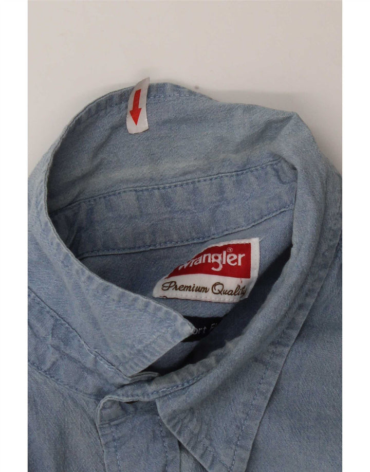 Wrangler Chemise en Jean Homme Grand Bleu Coton