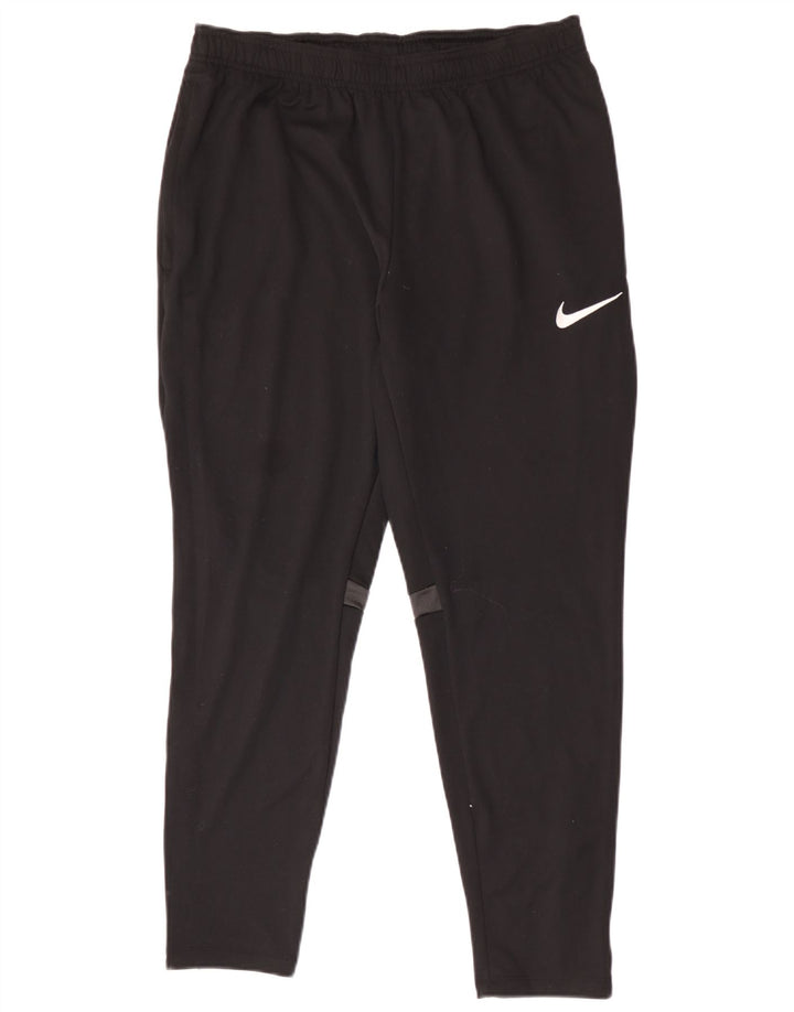 Nike Pantalon de survêtement Dri Fit pour homme Taille L en polyester color block noir