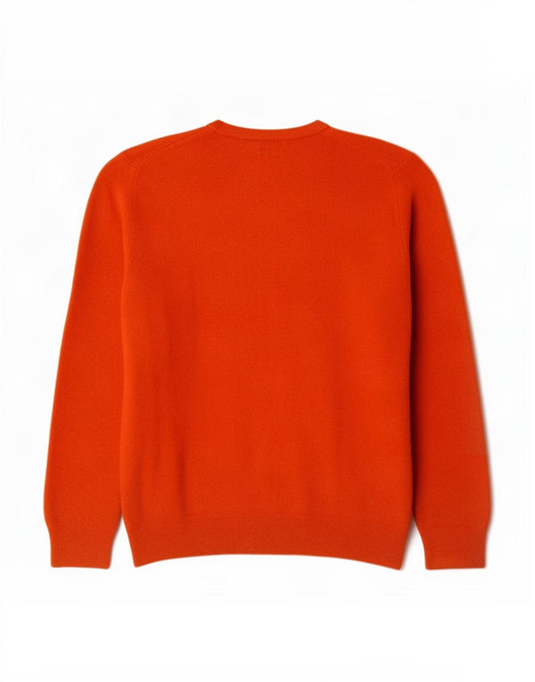 Gant Pull col V pour femme UK 14 Large Orange Laine