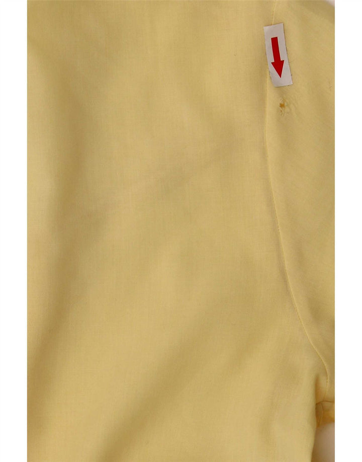 Ambra Chemise à manches courtes pour femme UK 44 Polyester jaune moyen
