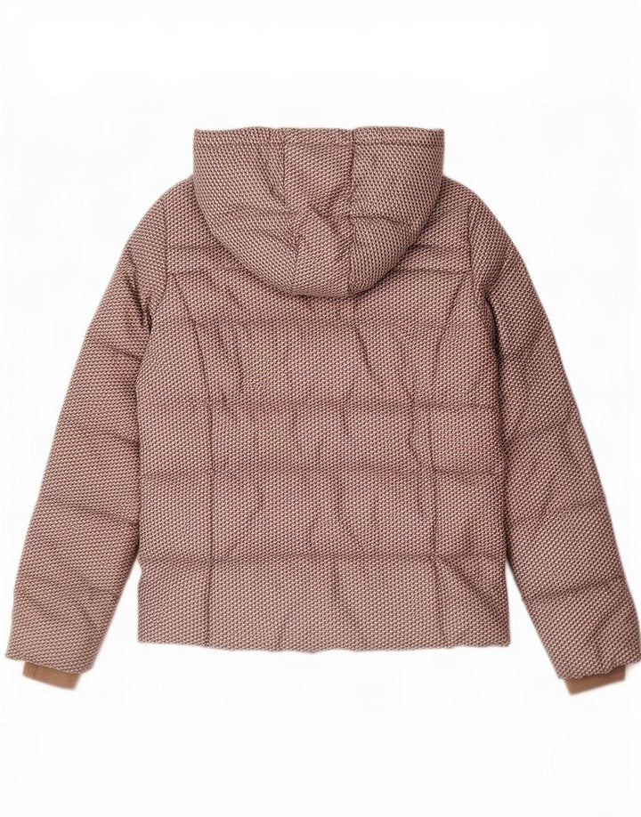 Marlboro Classics Veste matelassée à capuche pour femme EU 42 Large Gris Géométrique