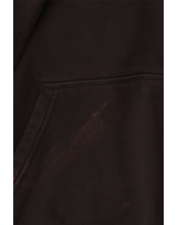 ADIDAS Pull à capuche graphique coupe ample pour femme UK 14 Grand coton noir