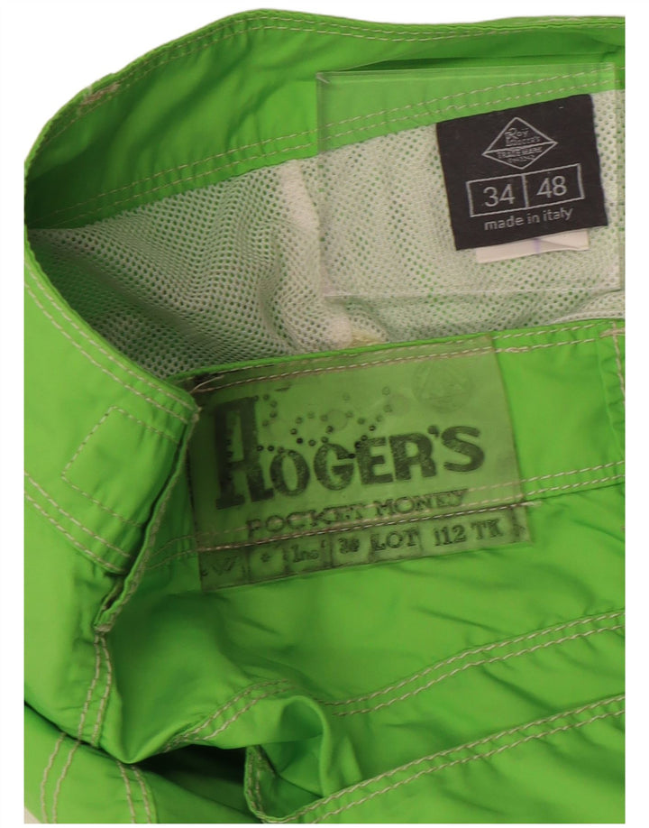 ROY ROGERS Short décontracté pour homme IT 48 Medium W34 Vert Nylon