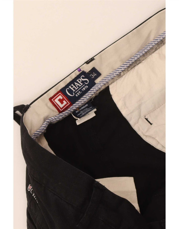 Chaps Short Chino Homme W34 Large Noir Coton