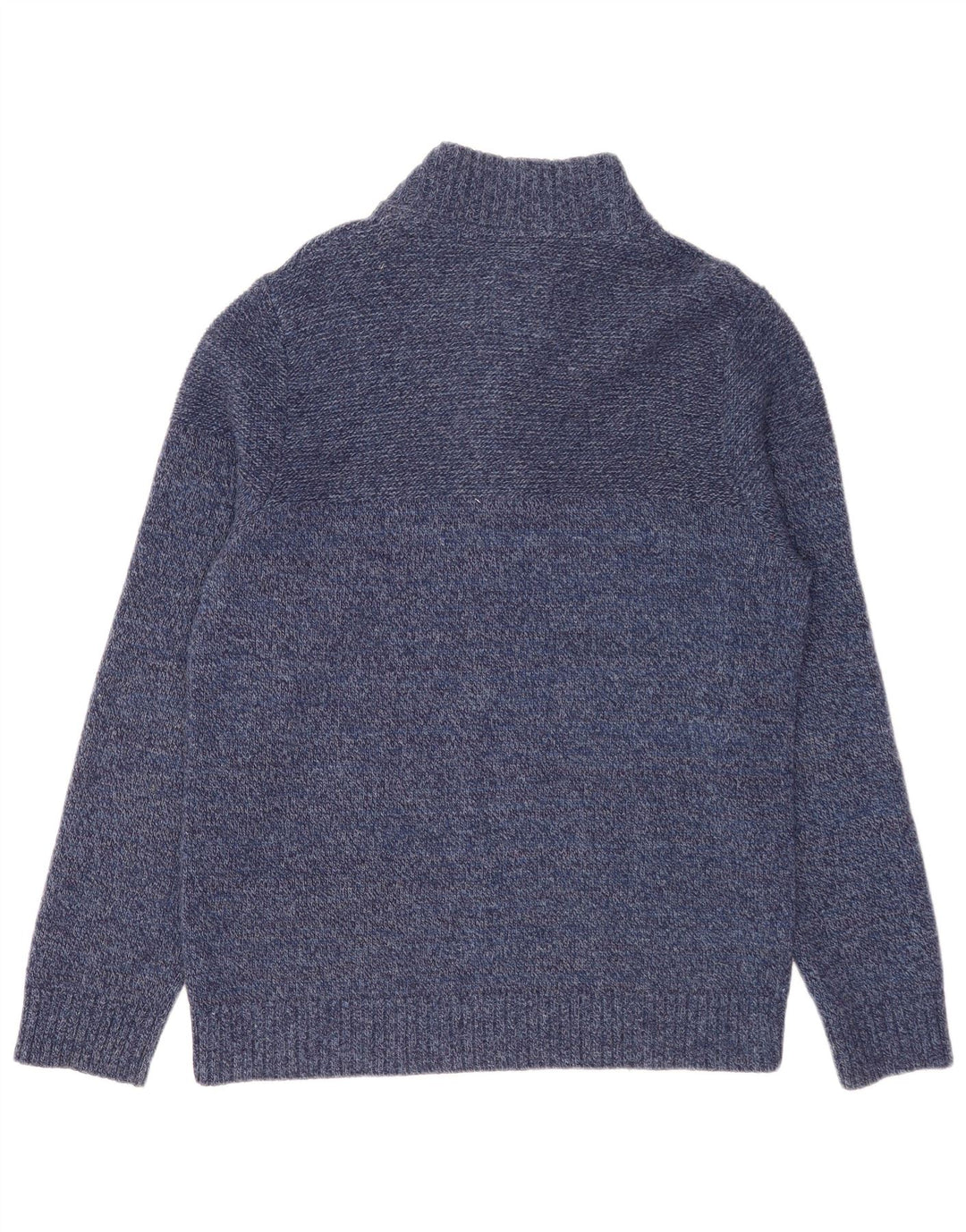 Fat Face Pull à col boutonné pour homme en laine rayée bleu marine