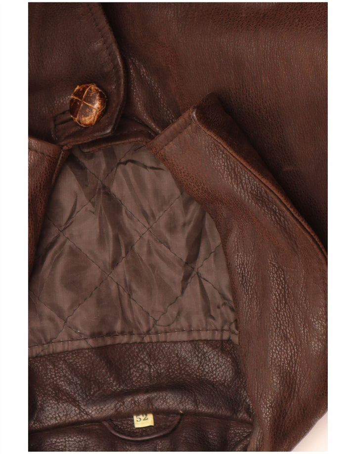 VINTAGE Veste en cuir homme IT 52 XL Cuir marron