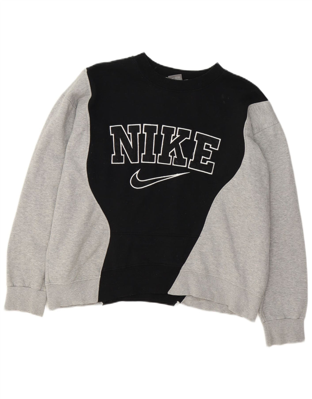 Nike Sweat-shirt graphique pour femme UK 14 Noir moyen Colourblock