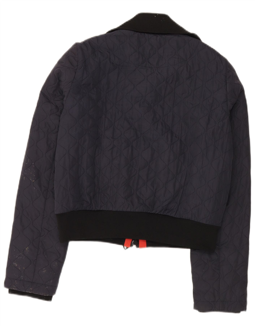 Zara Veste matelassée courte pour femme UK 10 Small Bleu marine