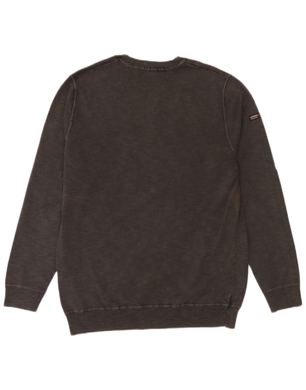 Superdry Sweat-shirt pour homme 2XL Gris Coton