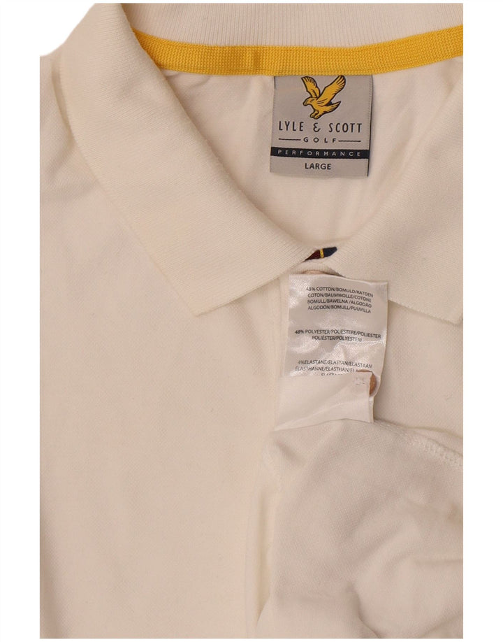 Lyle & Scott Polo Graphique Homme Grand Blanc Coton
