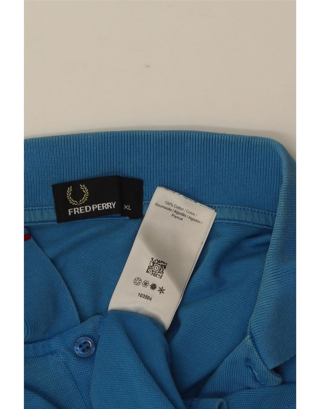 Fred Perry Polo Homme XL Bleu Coton