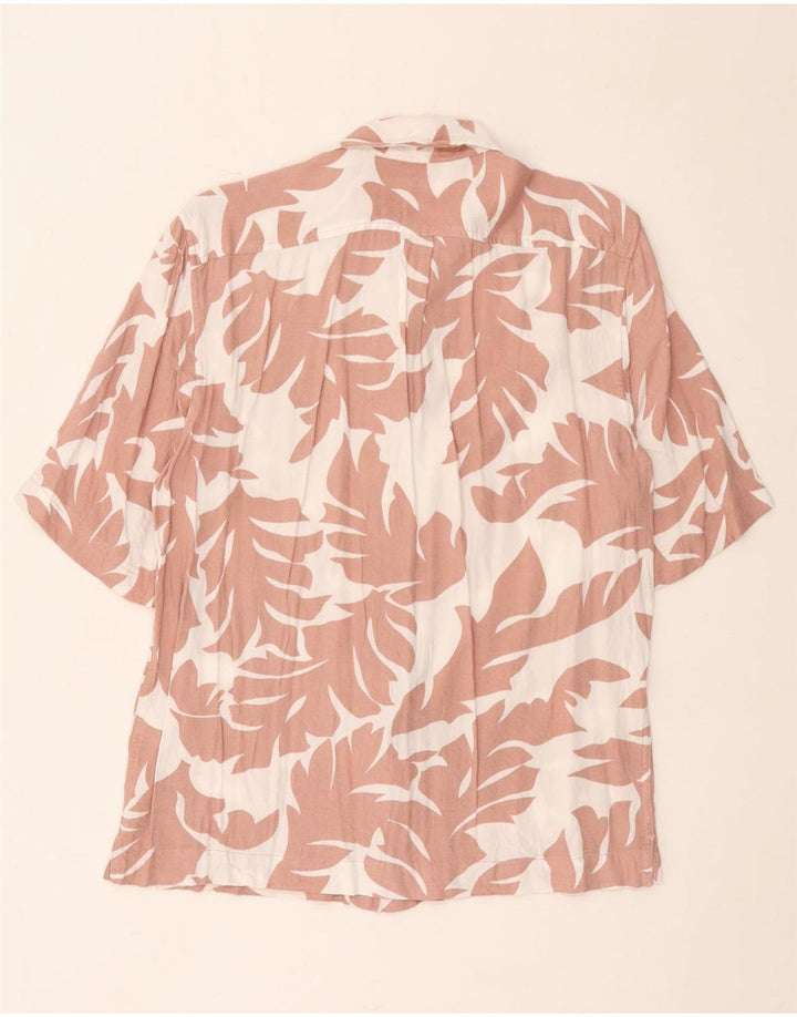 Diesel Chemise à manches courtes pour hommes Grande rayonne florale blanche