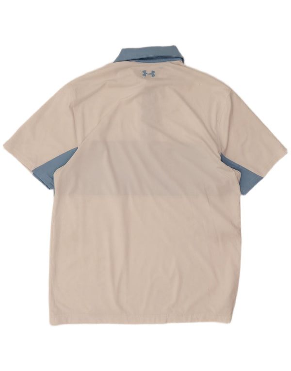 Under Armour Polo Homme Blanc Moyen Colourblock