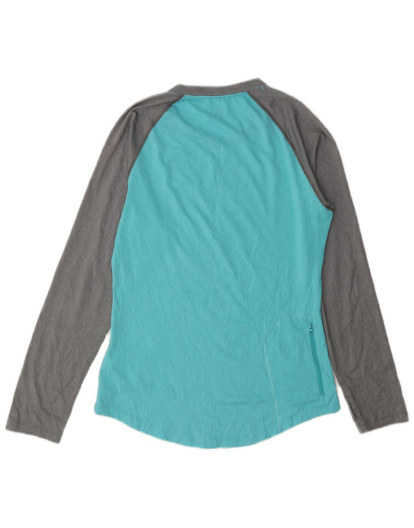 Patagonia Haut à manches longues pour femme UK 10 Small Turquoise Colourblock