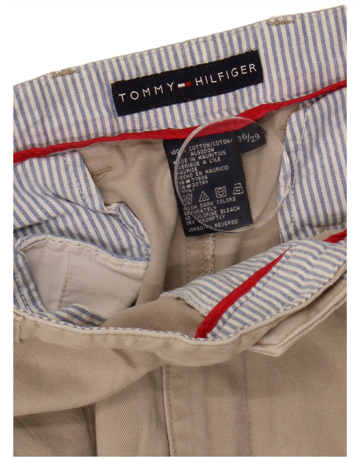 TOMMY HILFIGER Pantalon Cargo Droit Homme W36 L29 Coton Beige