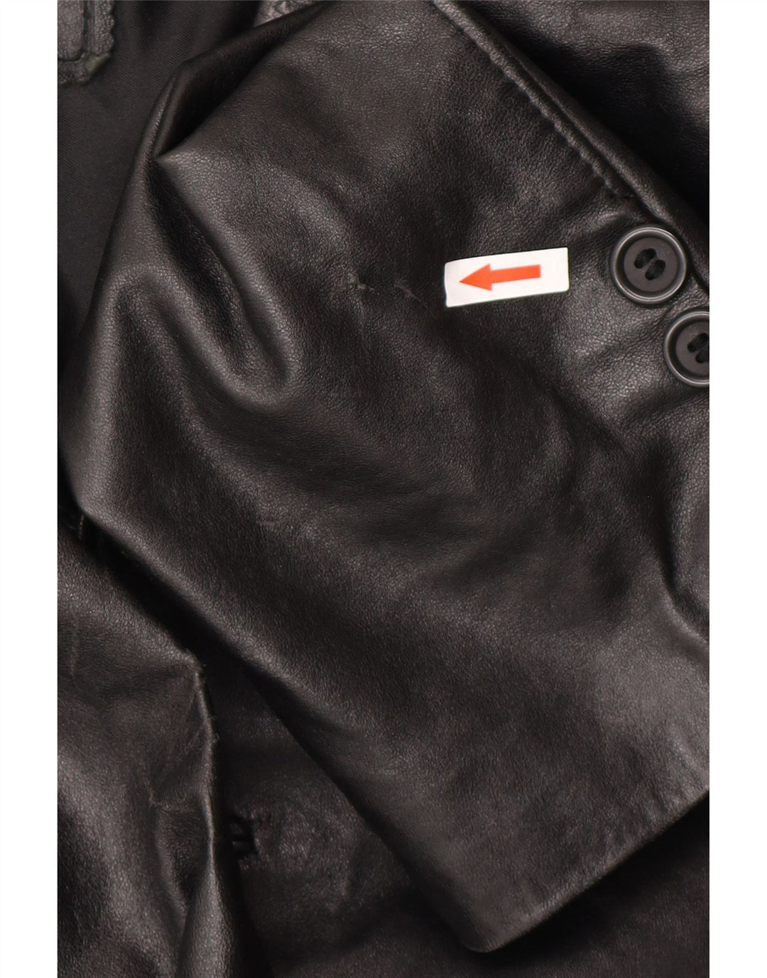 Wake Manteau en cuir pour femme UK 22 3XL Cuir noir