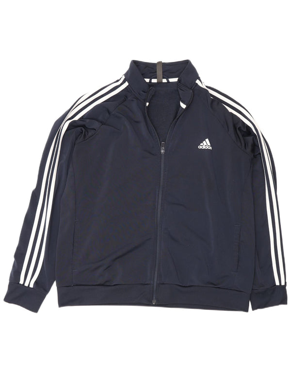 Adidas Veste de survêtement pour femme UK 24/26 2XL Bleu marine Polyester