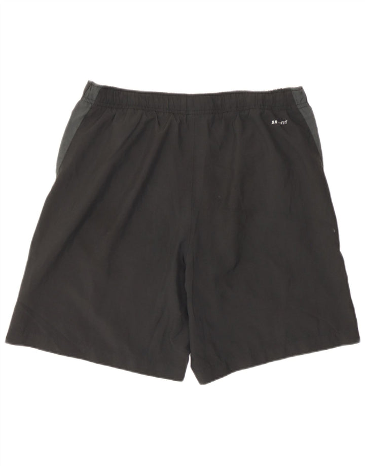 Nike Short de sport pour homme en polyester color block noir moyen