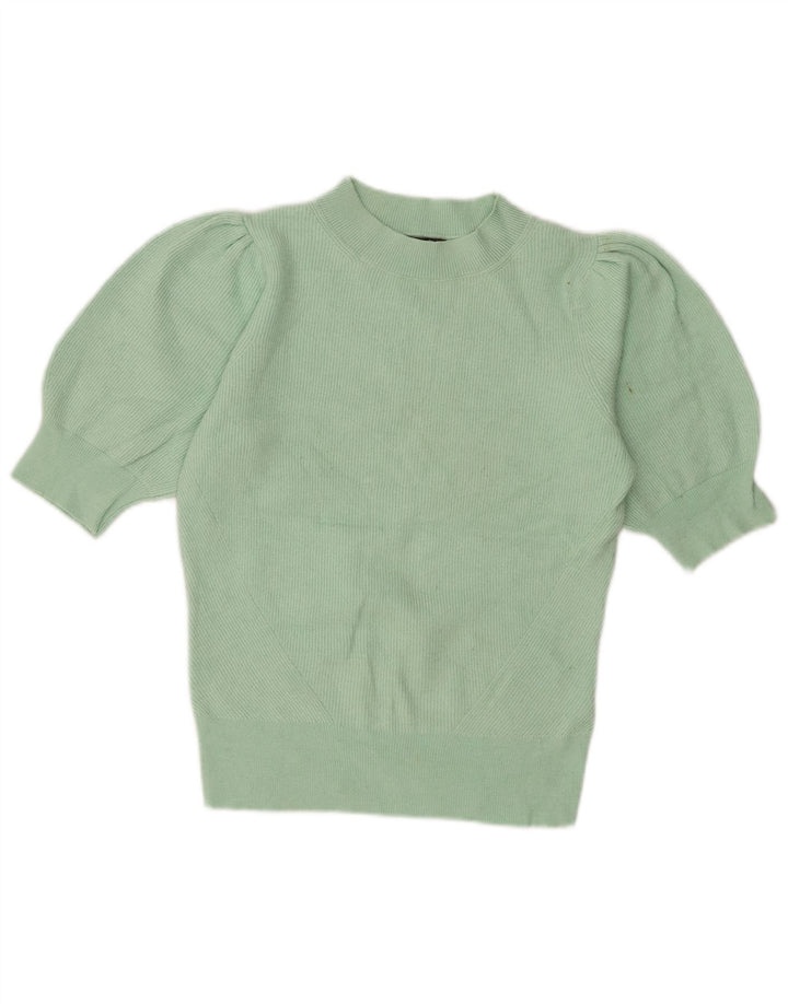 Marks & Spencer Pull court à col roulé pour femme UK 10 Petit Vert