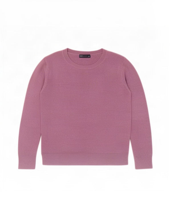 Marks & Spencer Pull col bateau pour femme UK 10 Petit Acrylique Violet
