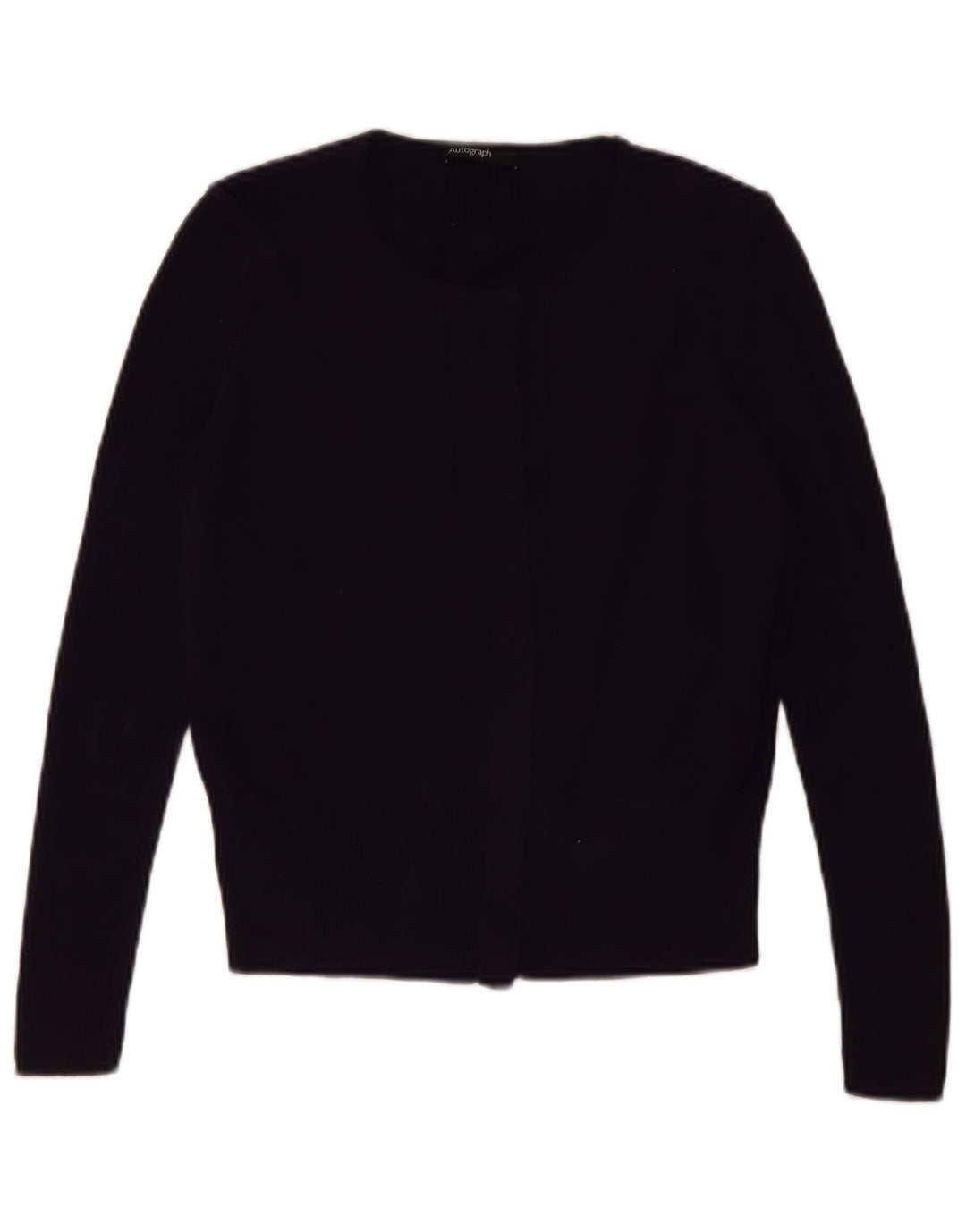 Marks & Spencer Pull Cardigan pour Femme UK 12 Bleu Marine Moyen