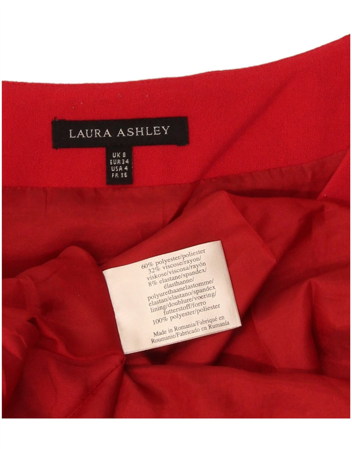Laura Ashley Robe trapèze pour femme UK 8 Petit Rouge Polyester