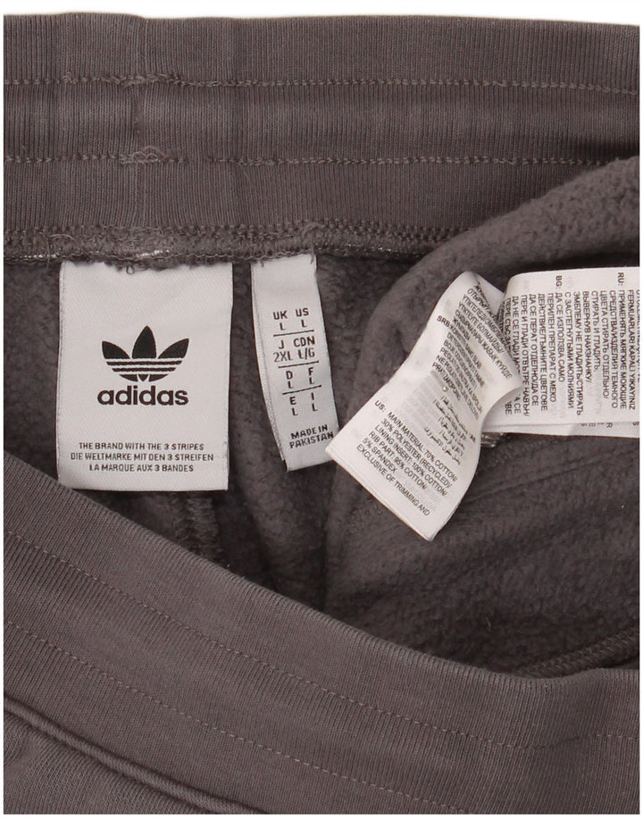 Adidas Pantalon de survêtement pour homme en coton gris Taille L