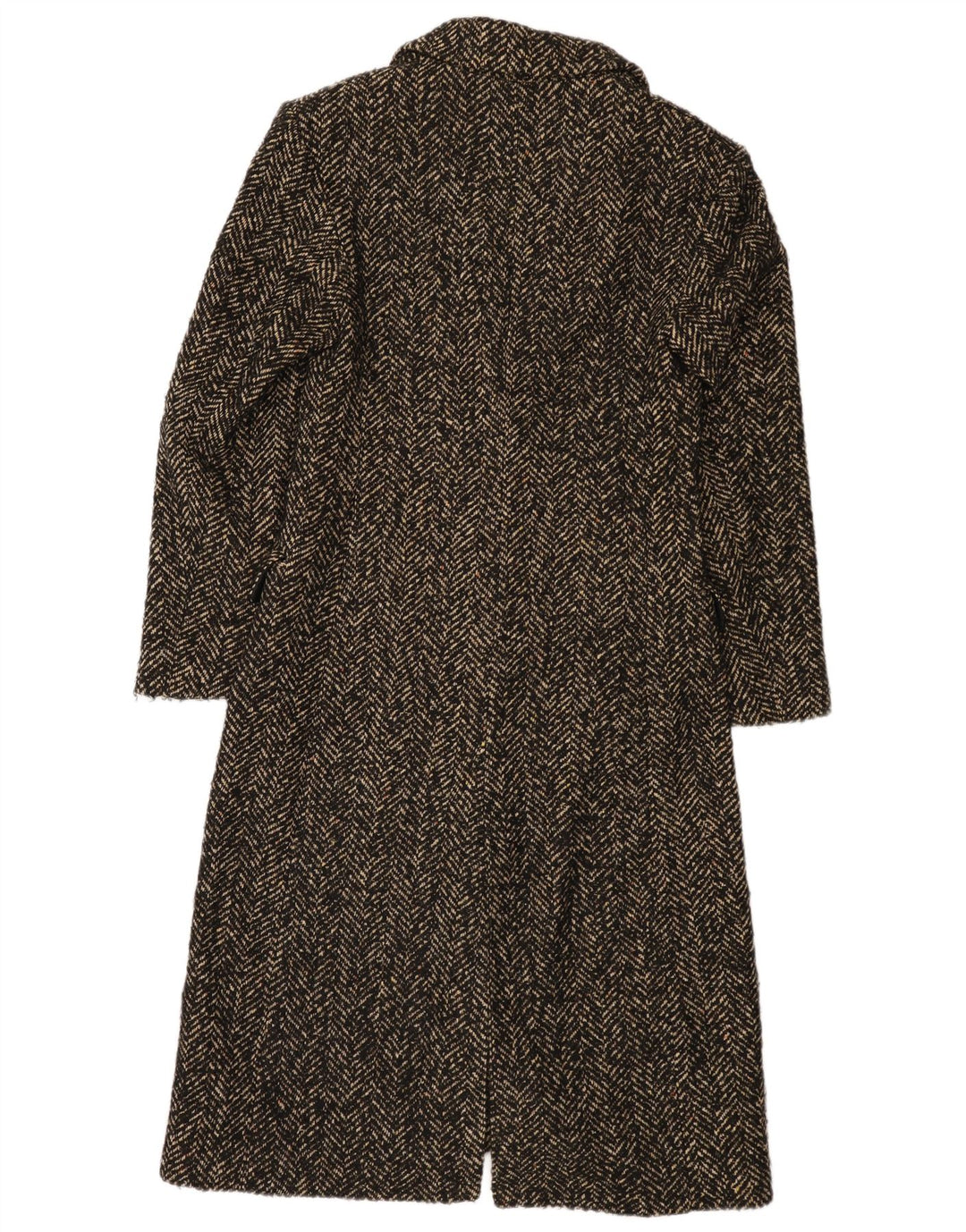 Zara Femme Pardessus UK 10 Petit Acrylique Noir À Chevrons