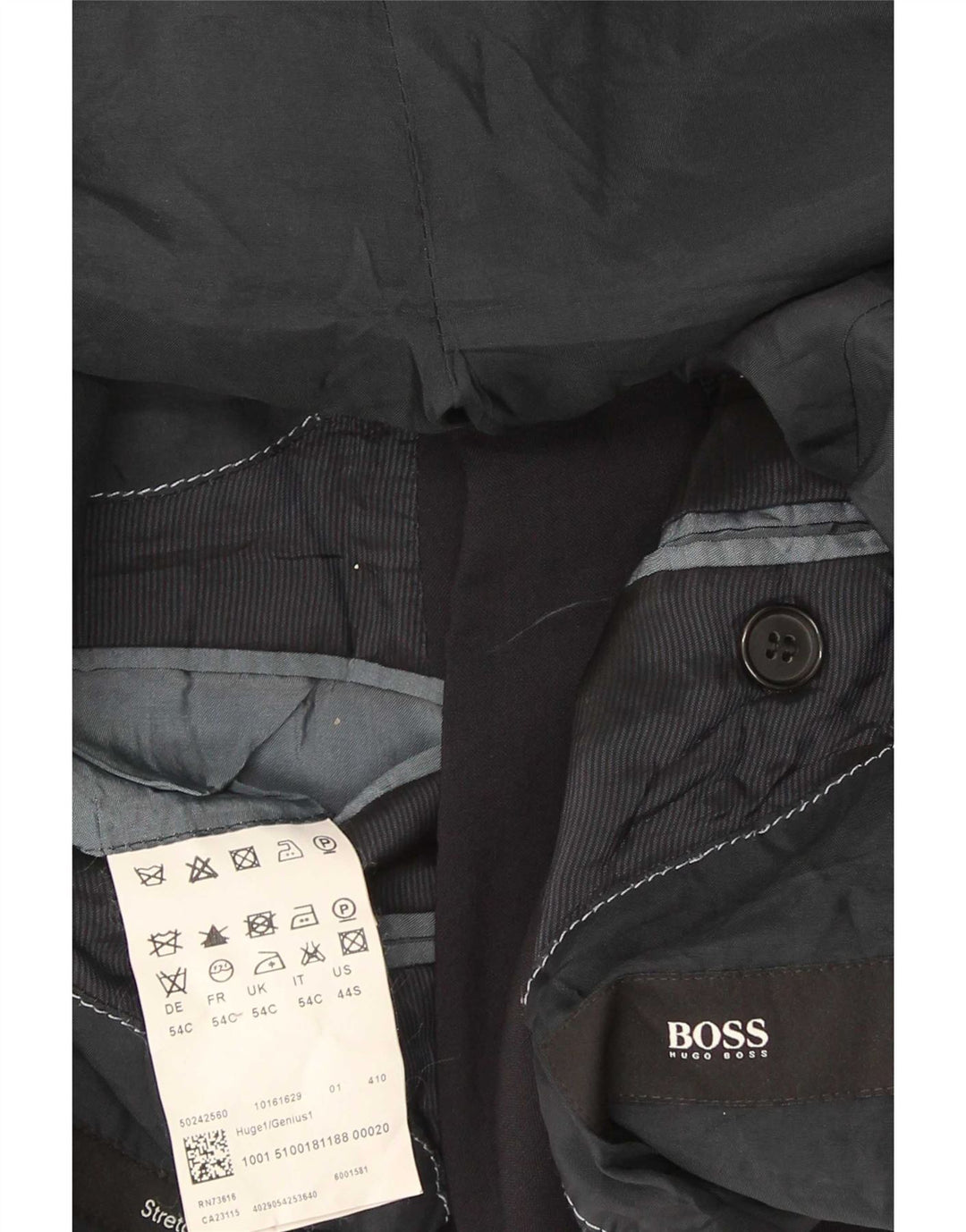 Hugo Boss Veste blazer à 2 boutons pour homme EU 54 2XL Bleu marine Laine vierge