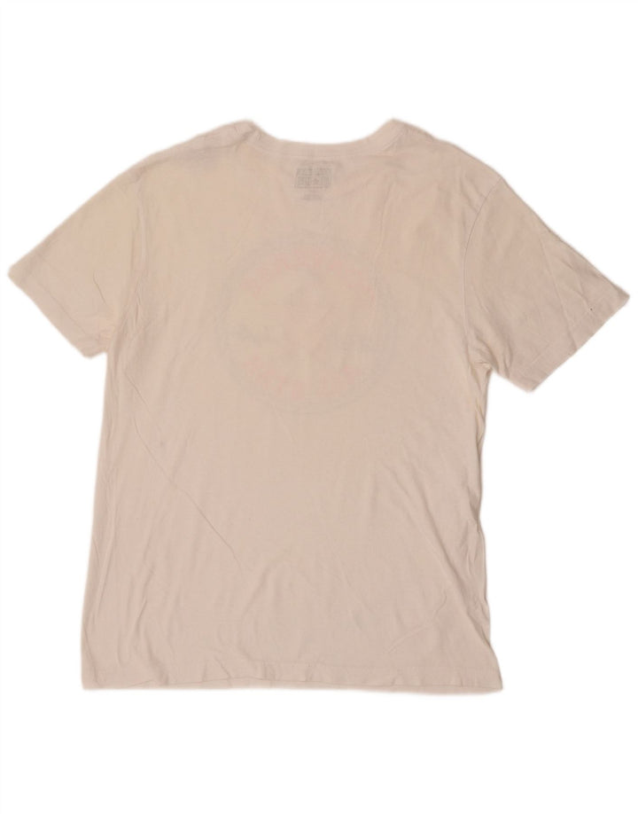 Converse T-Shirt Graphique Homme Petit Blanc Cassé Coton