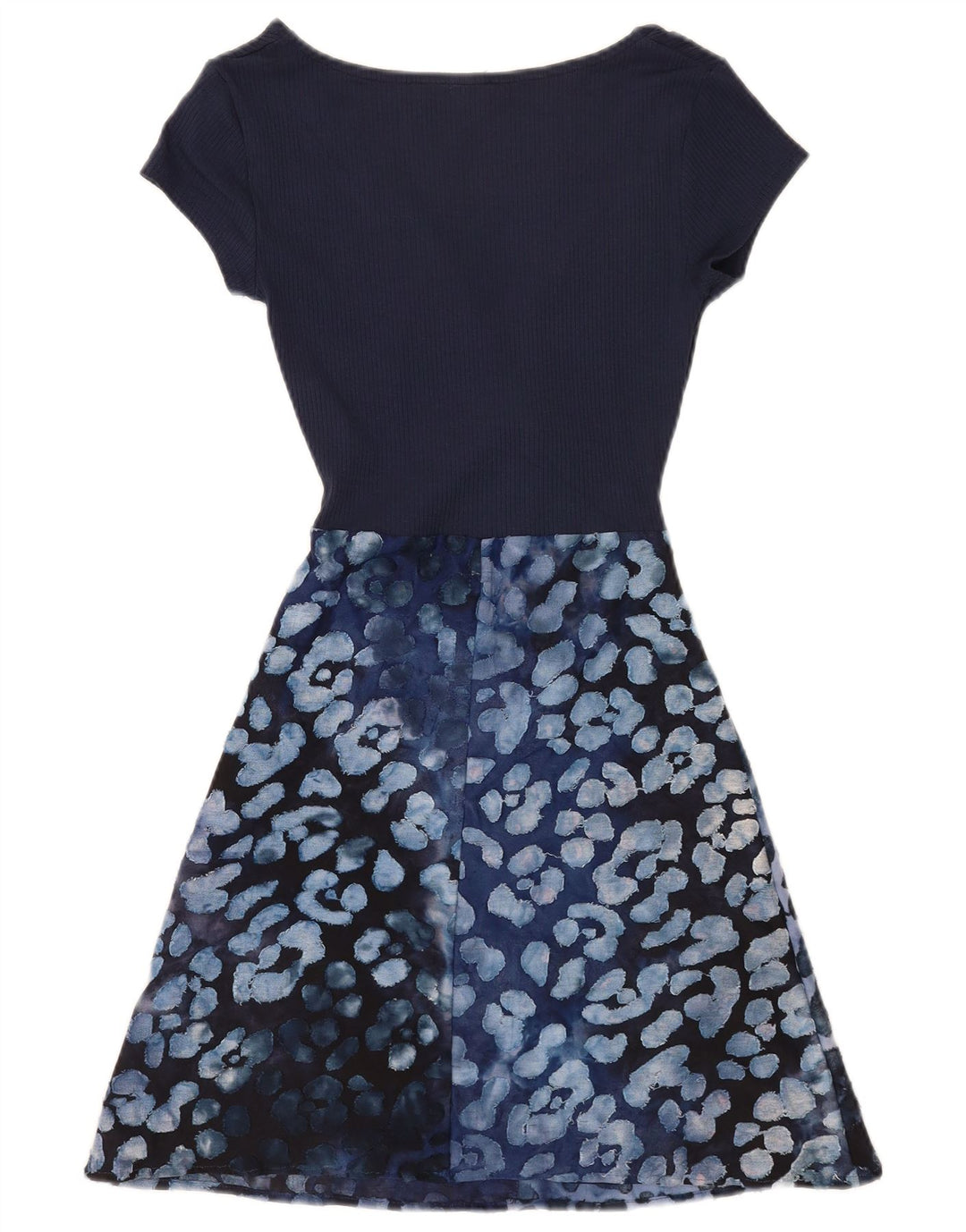 Desigual Robe trapèze à motif abstrait pour femme UK 42 Bleu moyen Viscose