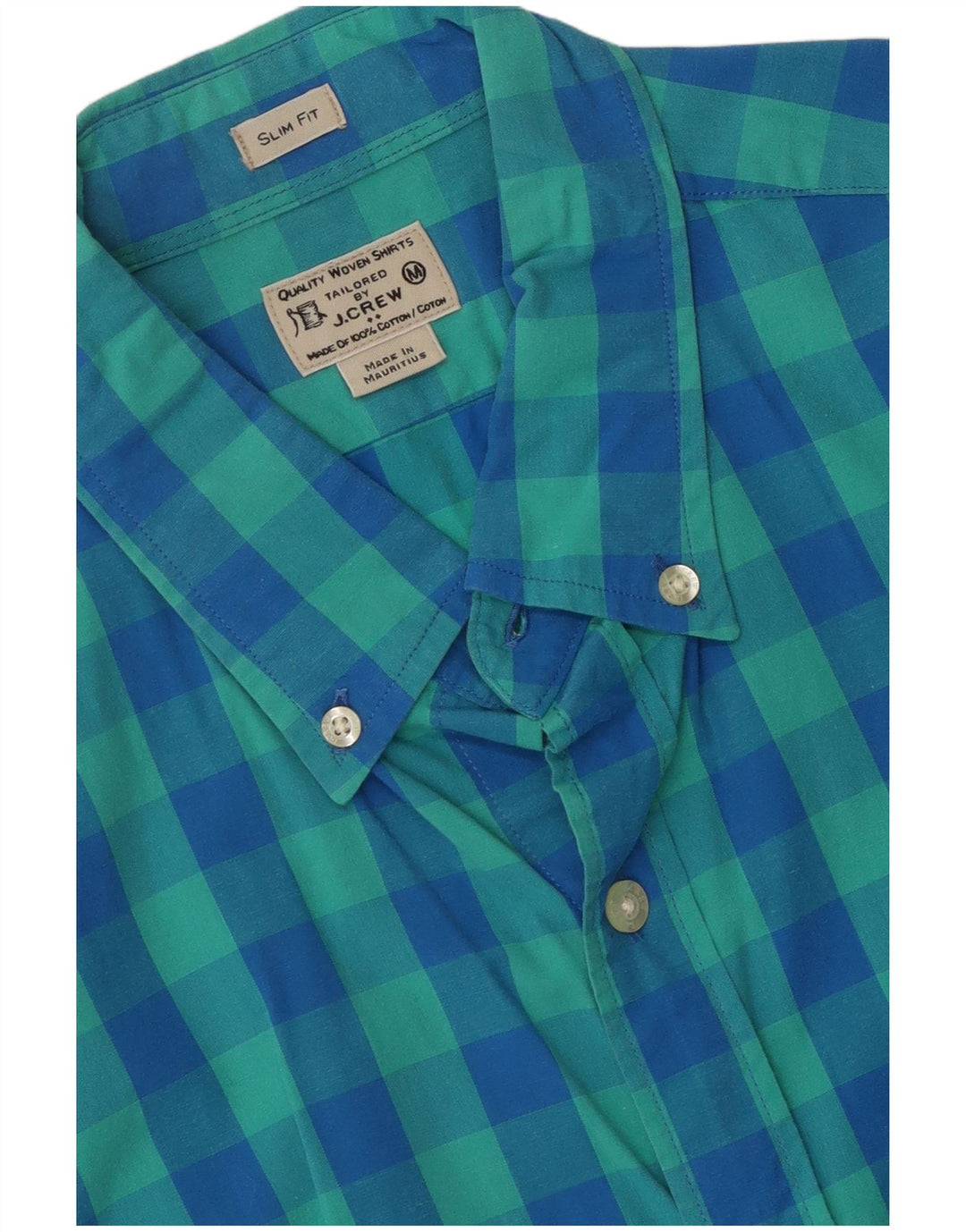 J. Crew Chemise Slim Fit Homme en Coton à Carreaux Bleu Moyen