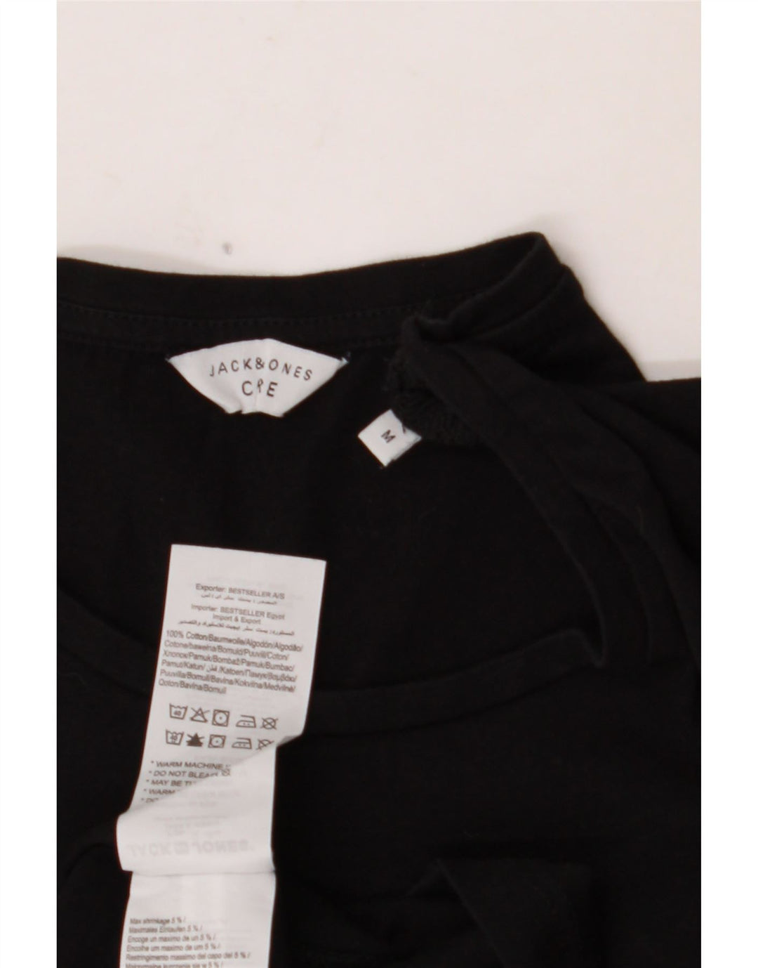 JACK & JONES T-Shirt Graphique Homme Noir Moyen Coton