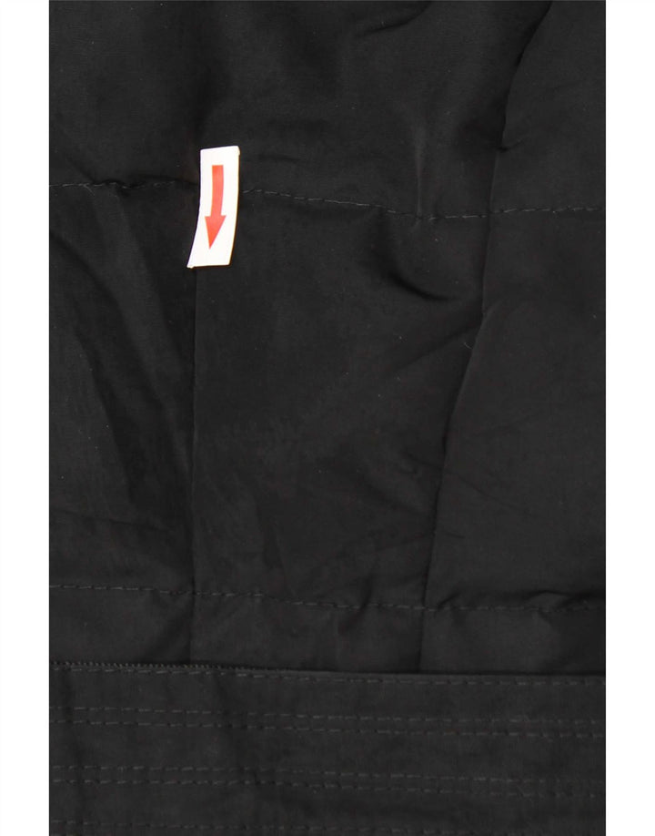 Zara Manteau matelassé à capuche pour femme UK 14 Large Noir