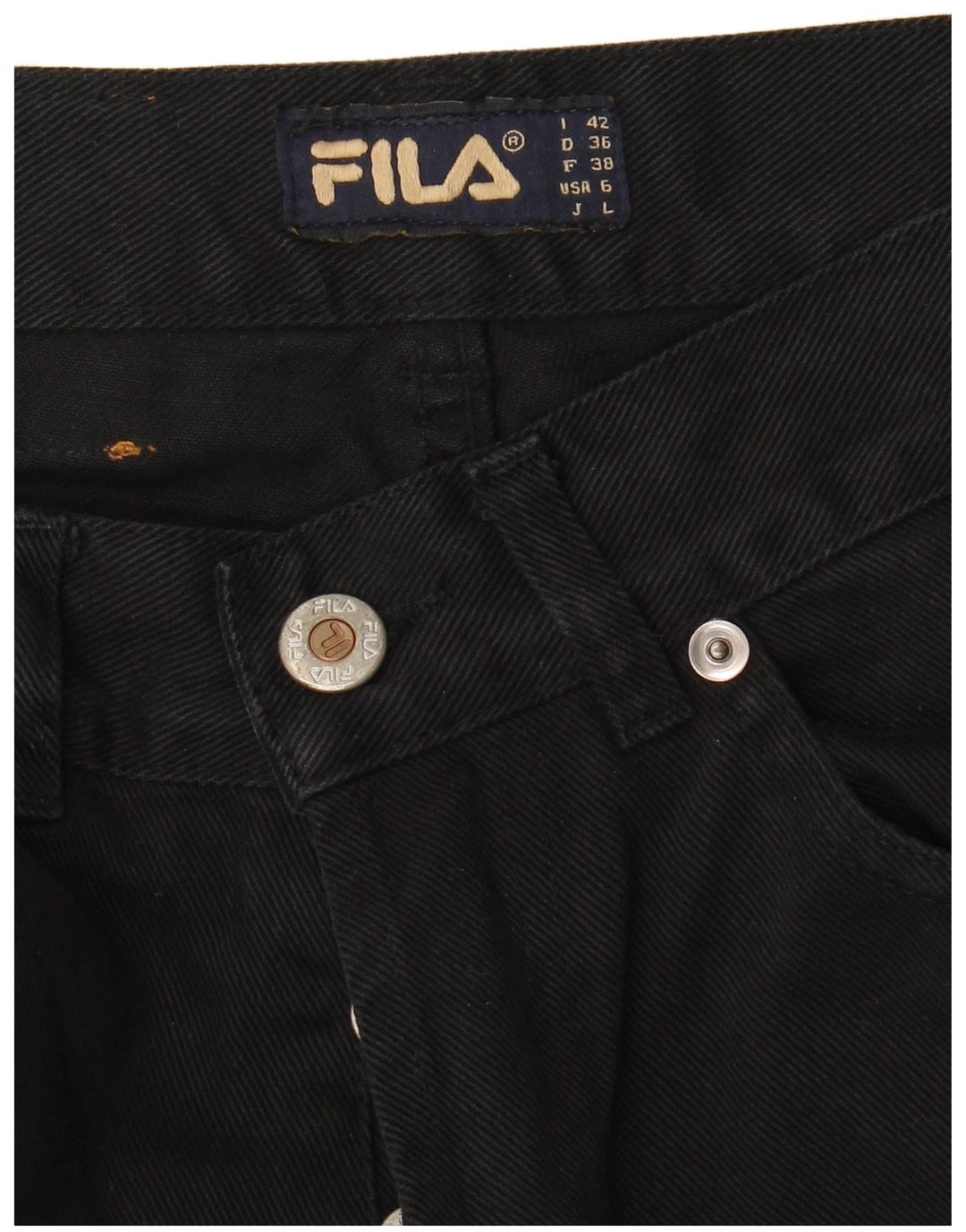 Fila Jean fuselé pour femme IT 42 Medium W28 L27 Noir