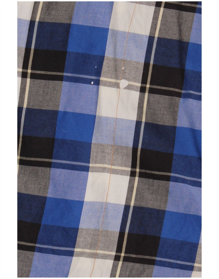 G-Star Chemise en flanelle pour hommes, grand carreaux bleus en coton
