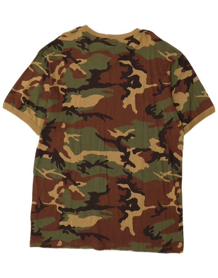 ESSE EMME T-Shirt Homme Top 2XL Kaki Camouflage Coton
