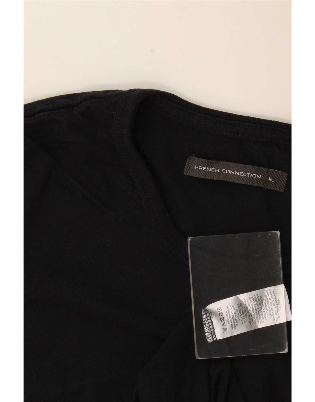 French Connection T-Shirt Homme Haut XL Noir Coton