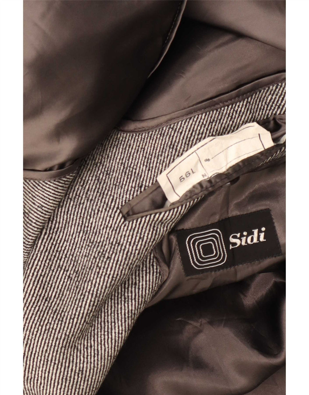 Sidi Manteau croisé pour homme UK 38 Gris moyen à fines rayures