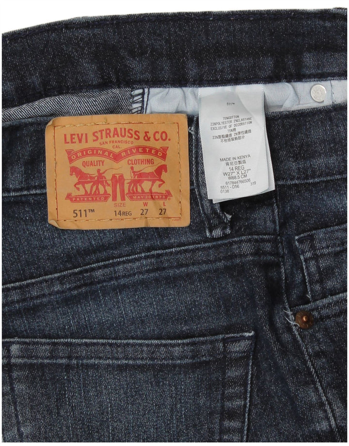 LEVI'S Jean Slim 511 Fille 13-14 ans W27 L27 Bleu Coton