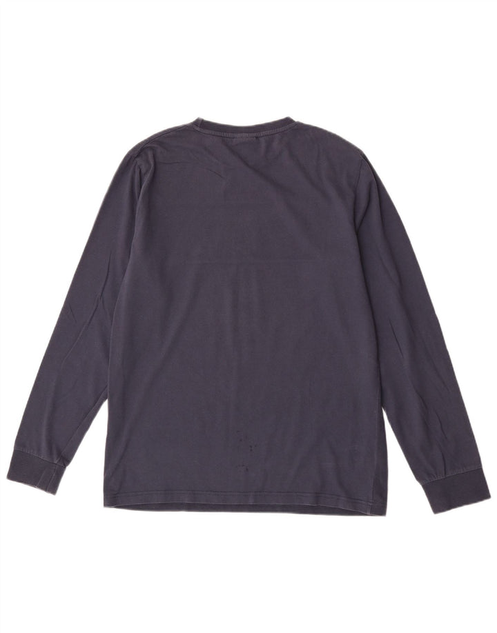 Ellesse Haut graphique coupe régulière à manches longues pour homme en coton bleu marine moyen