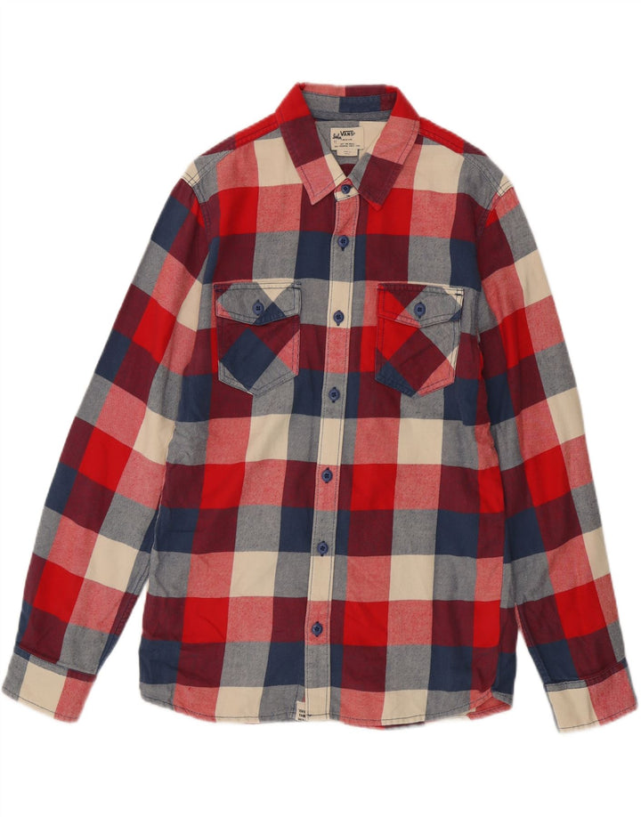 Vans Chemise en flanelle pour homme à carreaux rouges moyens